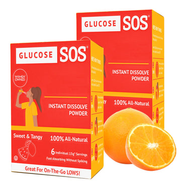 Glucose SOS Glucose Powder Packets with Natural Dextrose, Fast-Absorption That Instantly Dissolves in Your Mouth with No Water Needed, Sweet & Tangy 12 Servings Glucose SOS Au supplements