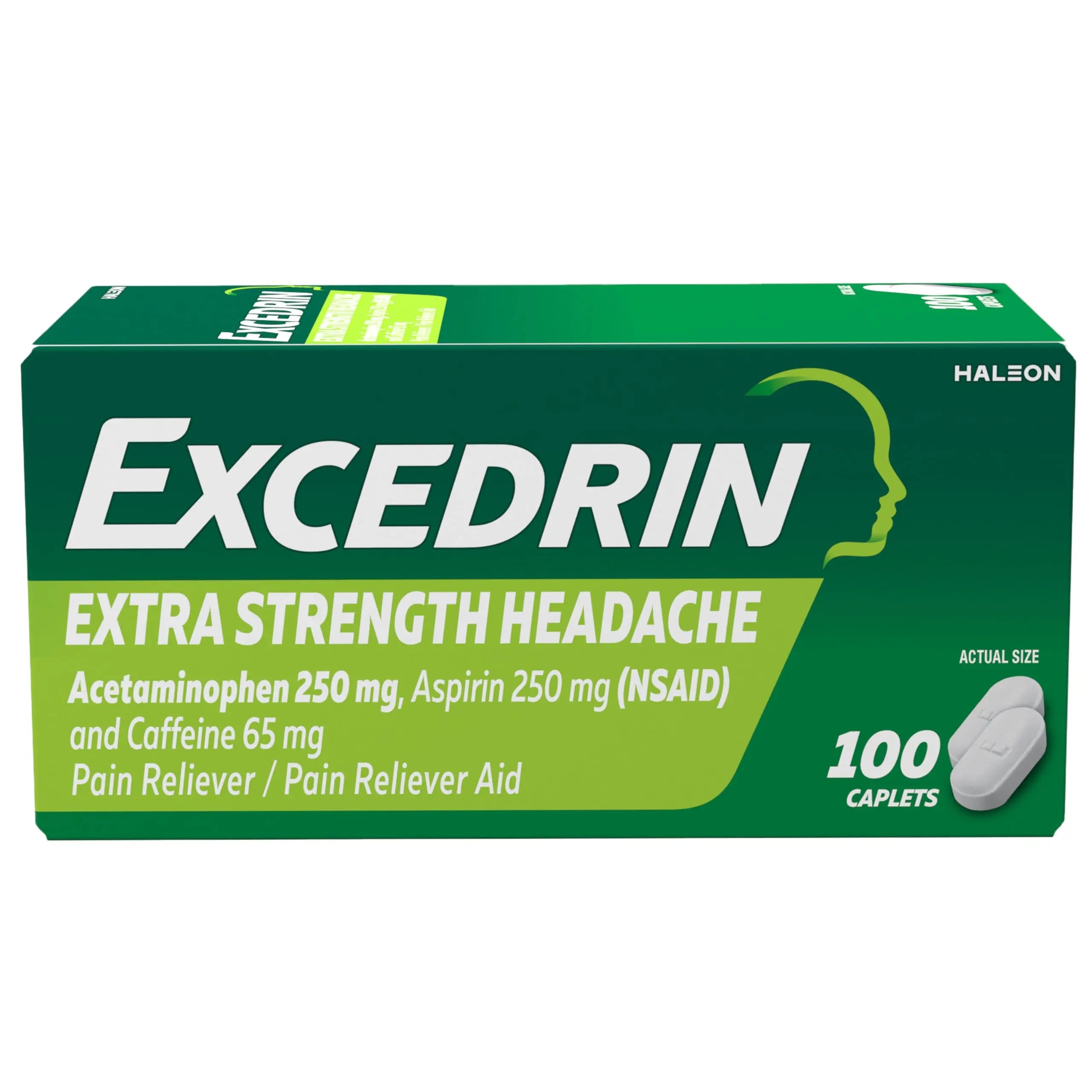 Excedrin Extra Strength Pain Relief Caplets – Headache Relief – 100 Count Excedrin Au supplements