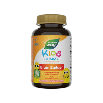Nature's Way Kids Brain Supplement Gummies, Supports Healthy Brain Function*, Lemonade Flavored, 60 Gummies Nature's Way Au supplements