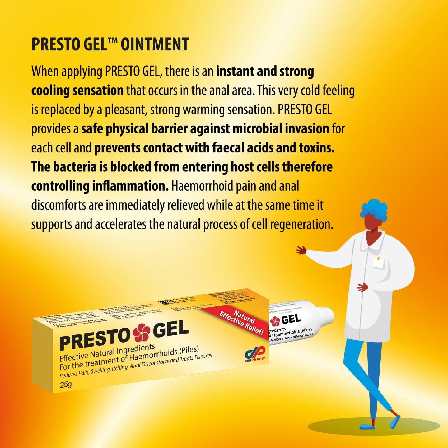 DR. SCHAVIT Presto Gel for Internal and External Hemorrhoids (Piles). A Natural Hemorrhoid Treatment Hemorrhoid Cream. Immediate Relief 25gr DR. SCHAVIT Au supplements