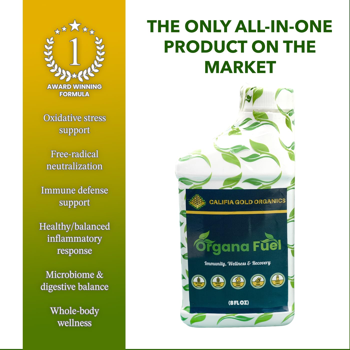 Organa Fuel 30-Day Supply: Advanced Liquid Immune Support Supplement, Supports Cellular, Gut & Organ Health, Vitamins, Minerals, Superfoods, Antioxidant. for Adults & Kids 12+ - 8 fl oz (Pack of 1) Organa Fuel Au supplements