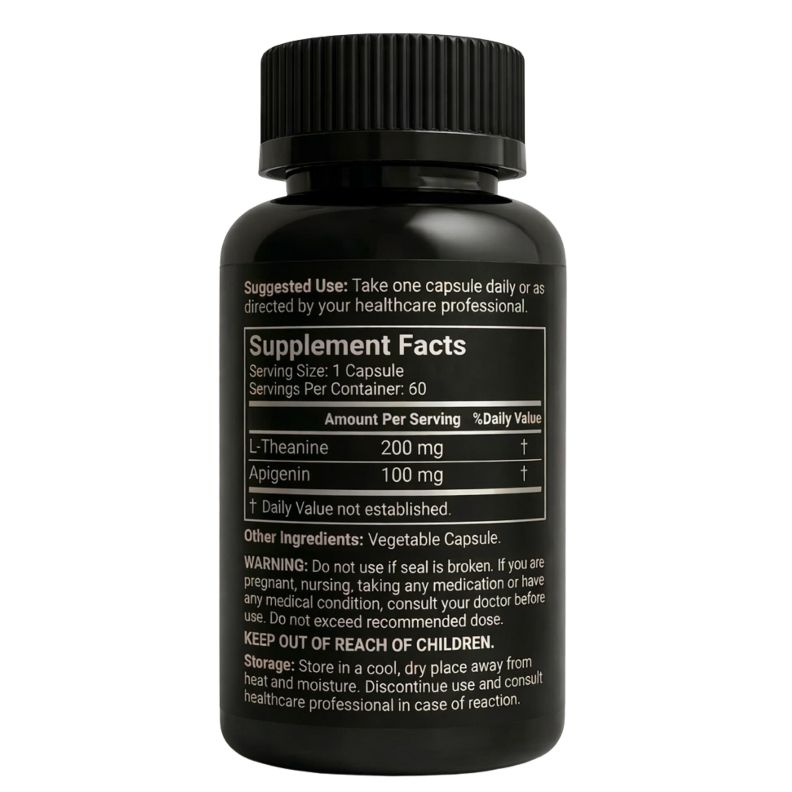 Mindvance Apigenin 100mg with L-Theanine 200mg Supplement Capsules for Sleep Support, Relaxation, Clarity & Calm | Melatonin Free | 60 Vegan Capsules Mindvance Au supplements