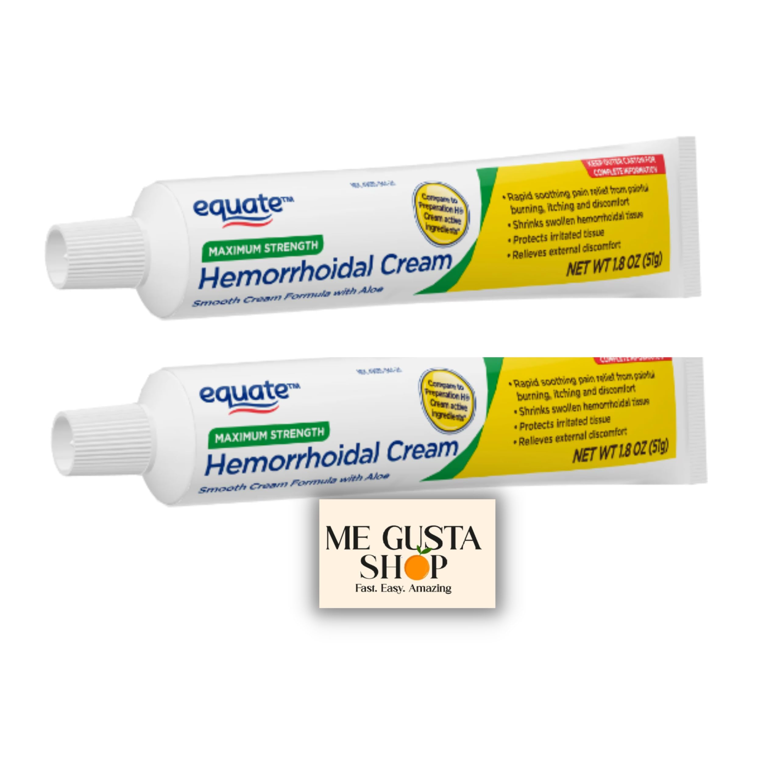 Equate Hemorrhoidal Cream,1.8 Oz (Pack of 02) Total 2 + me Gusta Sticker ME GUSTA SHOP Au supplements