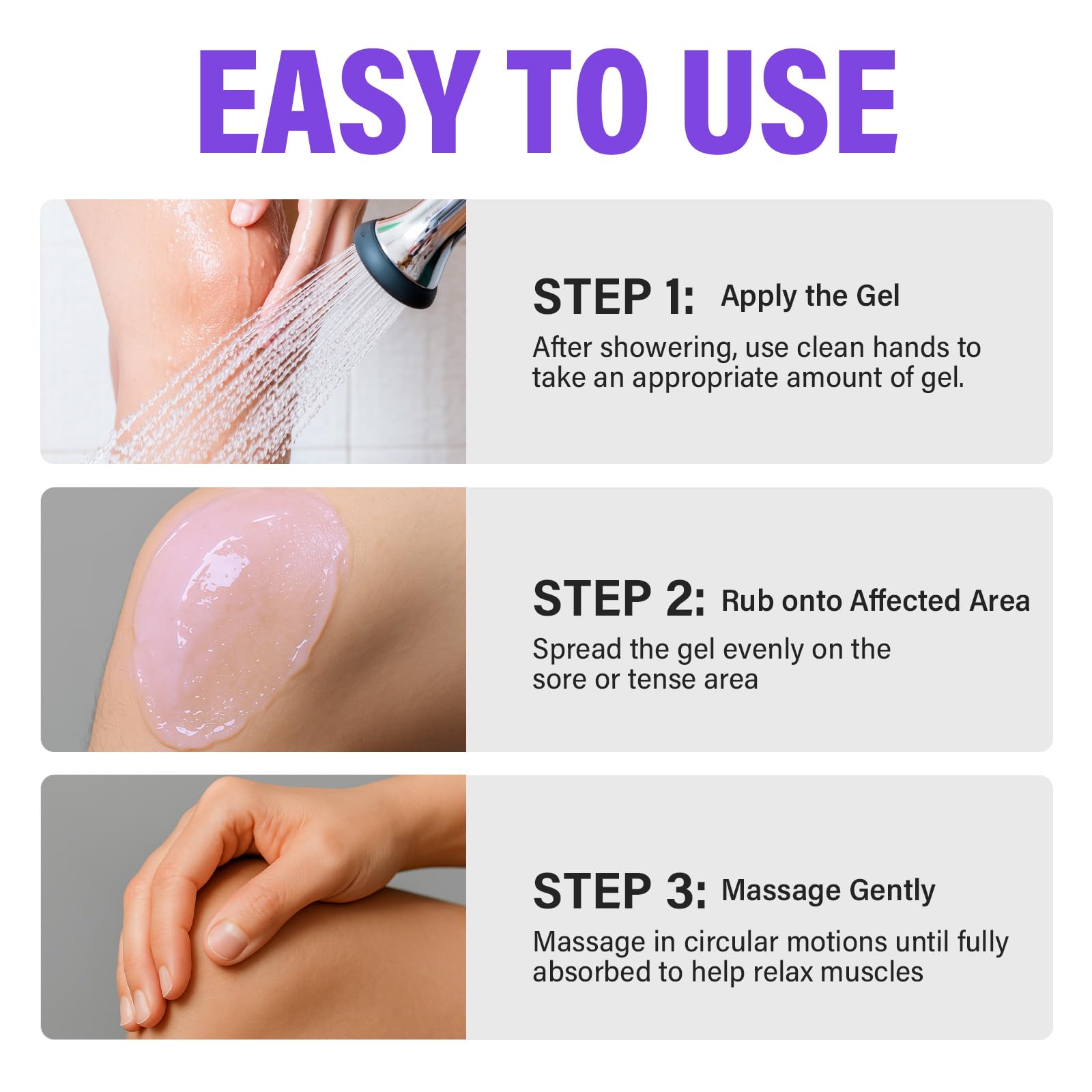 Joint Purple Gel, Fast-Absorbing Soothing Relief Massage Gel with Natural Extracts, Support Muscle, Joint, Shoulder, Knee, Back, Lumbar & Muscle Stiffness WKCWKC Au supplements