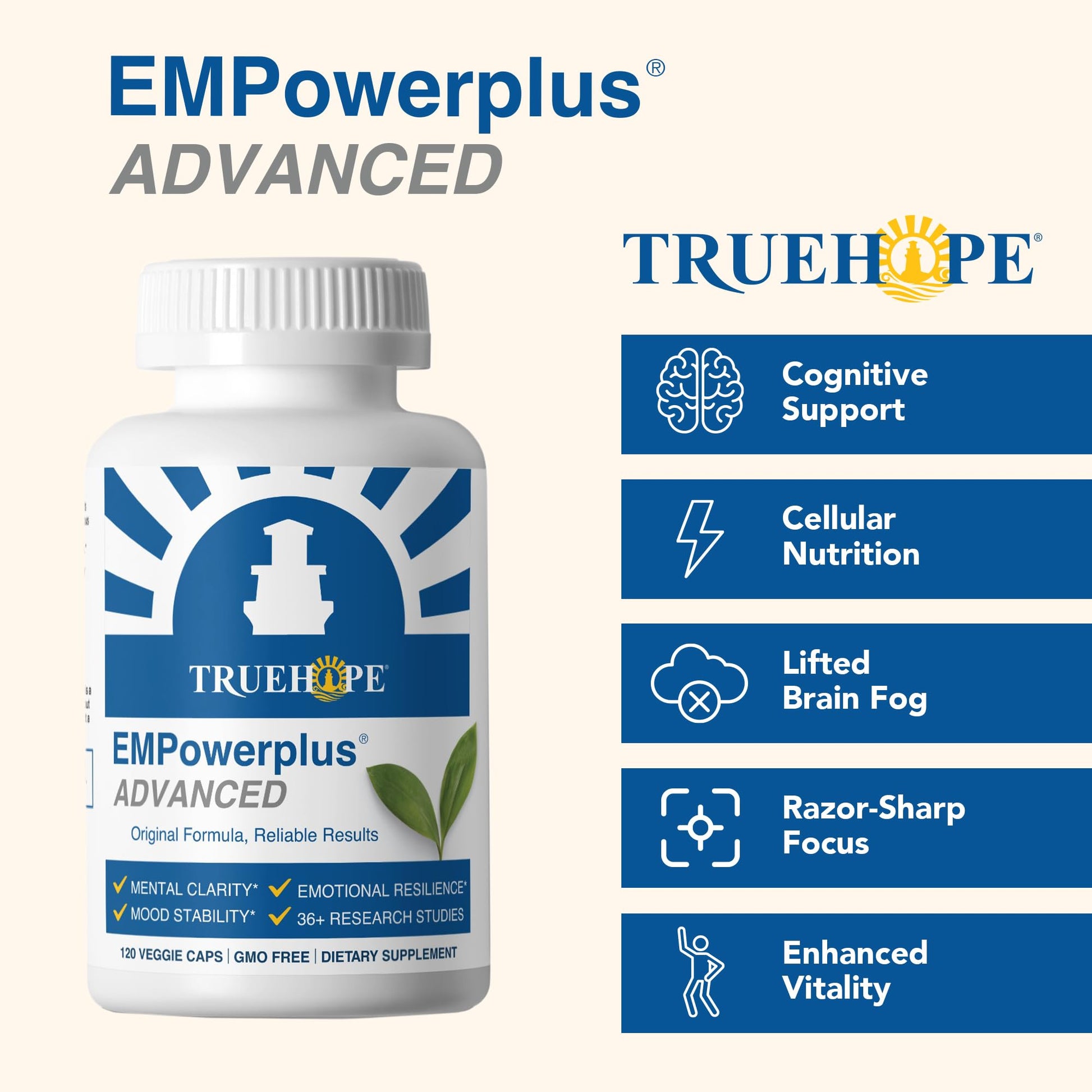 Truehope EMPowerplus Advanced Multivitamin for Women & Men - Broad-Spectrum Multivitamins & Chelated Minerals | 1000% Better Absorption | 37 Research Studies & 28 Years of Success | 30 Day Supply Truehope Au supplements
