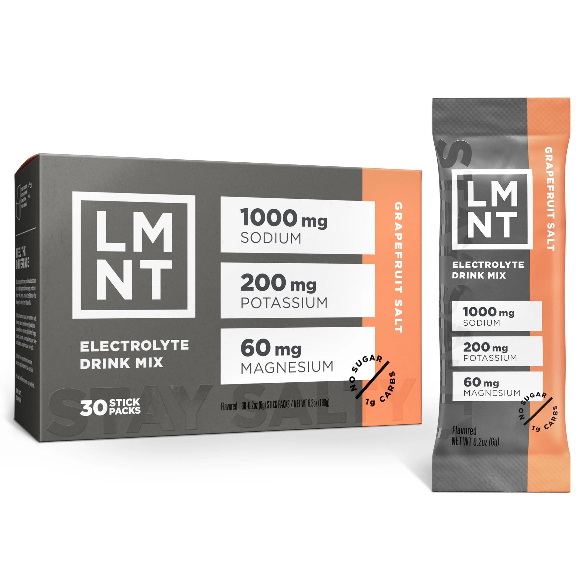 LMNT Zero Sugar Electrolytes - Grapefruit Salt | Drink Mix | 30 Count Drink LMNT Au supplements