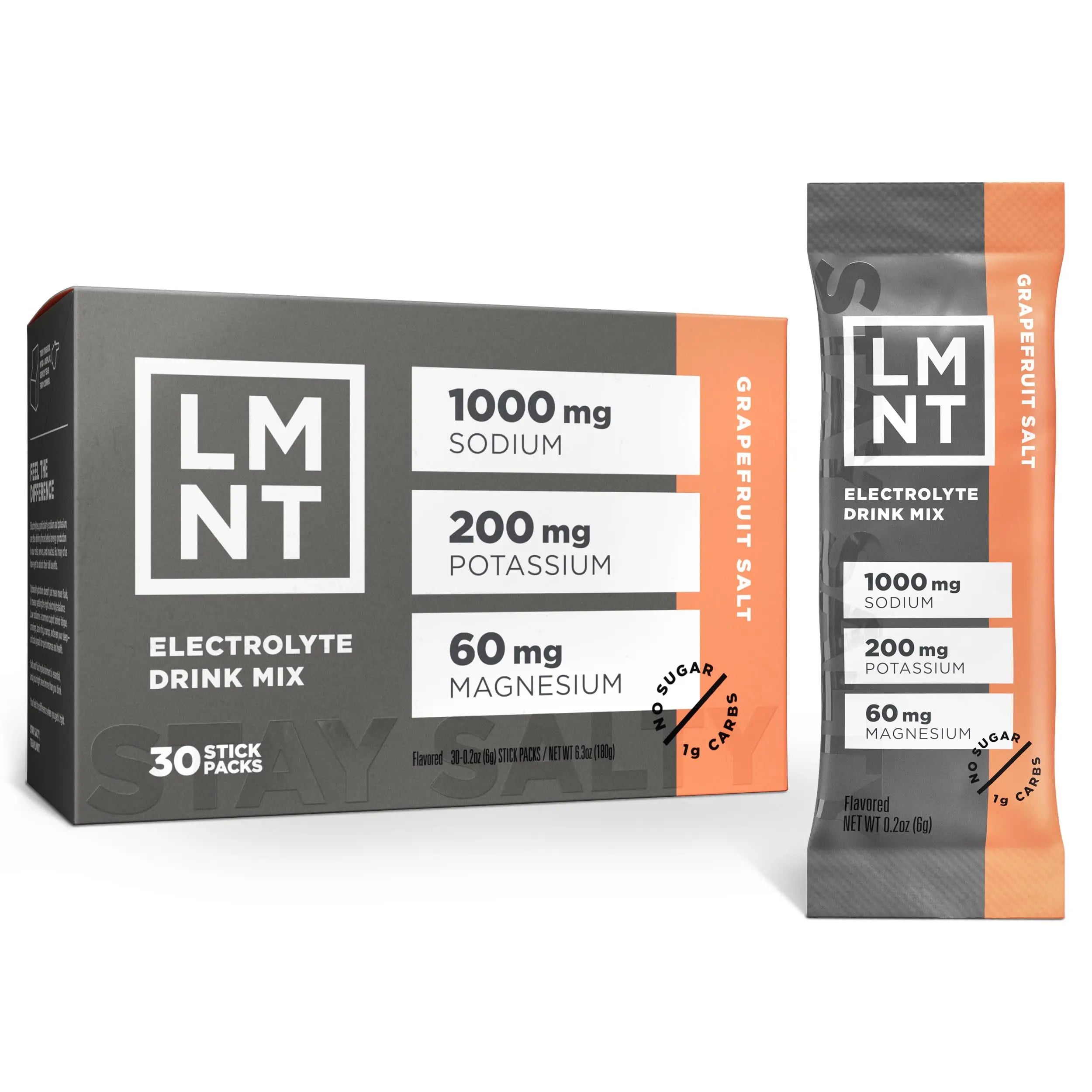 LMNT Zero Sugar Electrolytes - Grapefruit Salt | Drink Mix | 30 Count Drink LMNT Au supplements