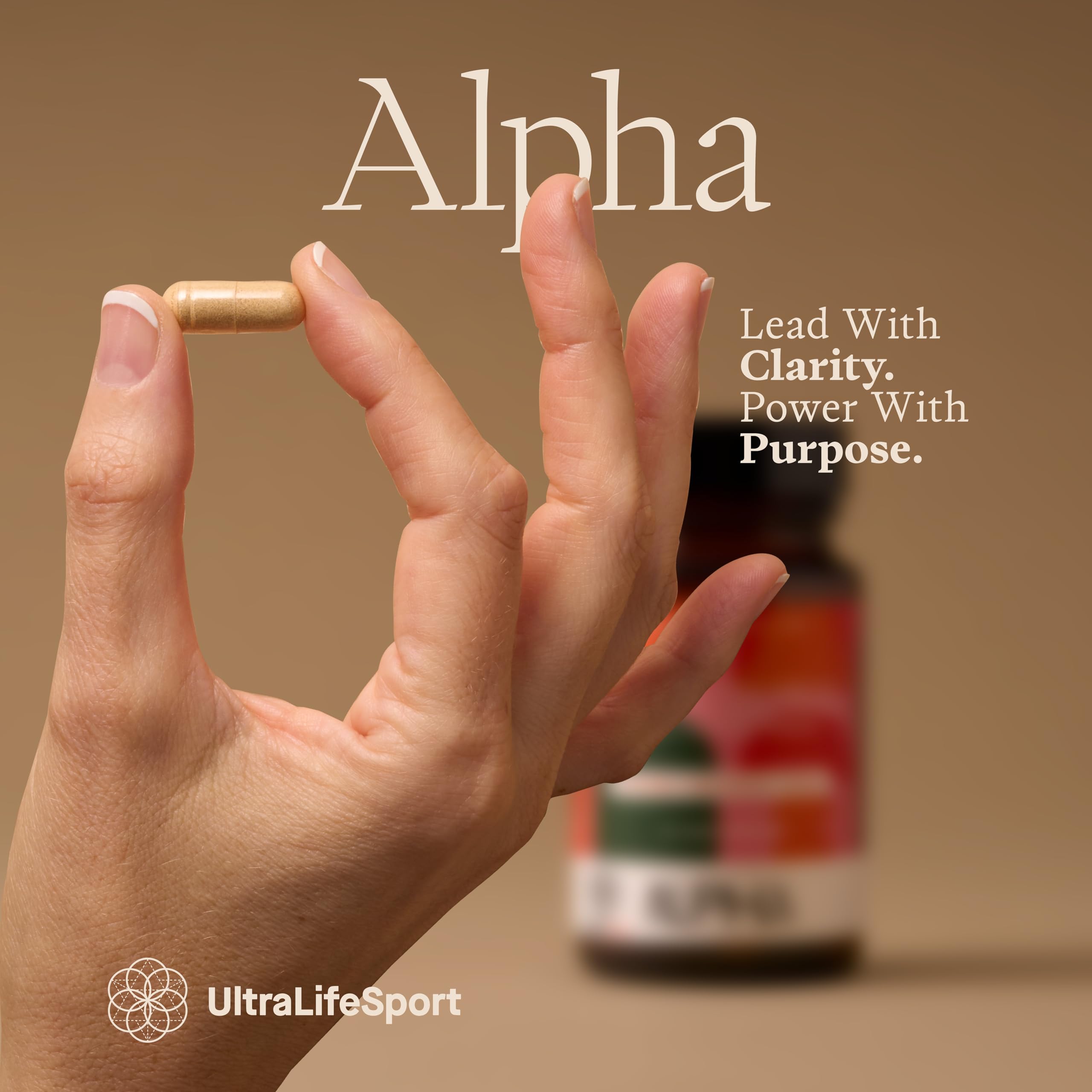 Ultra Life Sport - Alpha Nootropic - 30 Capsule Body and Brain Supplements for Memory and Focus - L-Theanine, B Vitamins, Lion's Mane, Cordyceps Mushrooms, Vitamin D3, K2 MK-7, Lemon Balm and Ginkgo Ultra Life Sport Au supplements