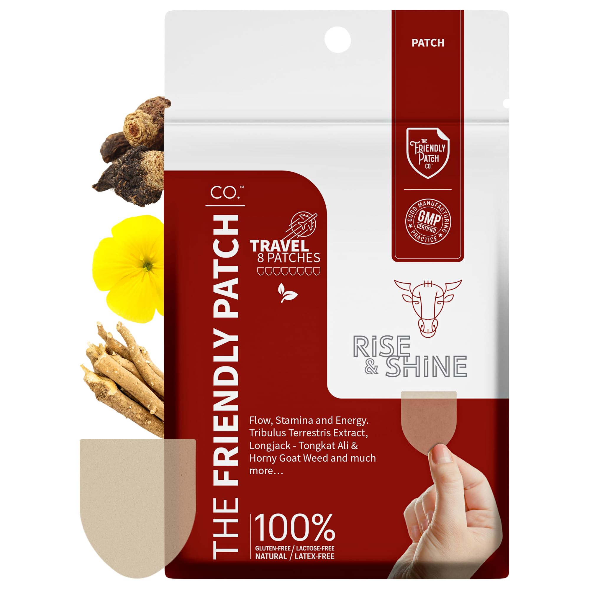 Relief Day & Rise & Shine Patch Bundle - Arnica, White Willow Bark, Tongkat Ali, Horny Goat Weed, Saffron & Peppermint for Soreness, Strength, and Performance Support - 16 Plant-Powered Patches for Me The Friendly Patch CO. Au supplements