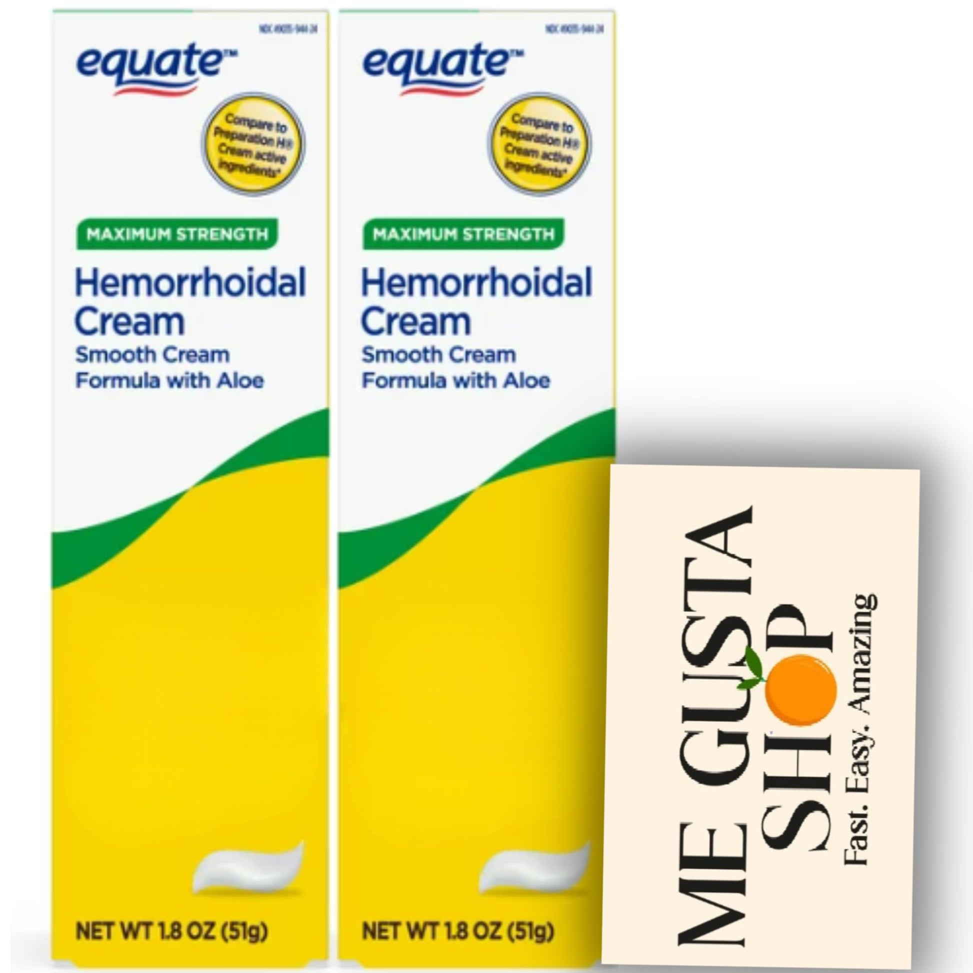 Equate Hemorrhoidal Cream,1.8 Oz (Pack of 02) Total 2 + me Gusta Sticker ME GUSTA SHOP Au supplements