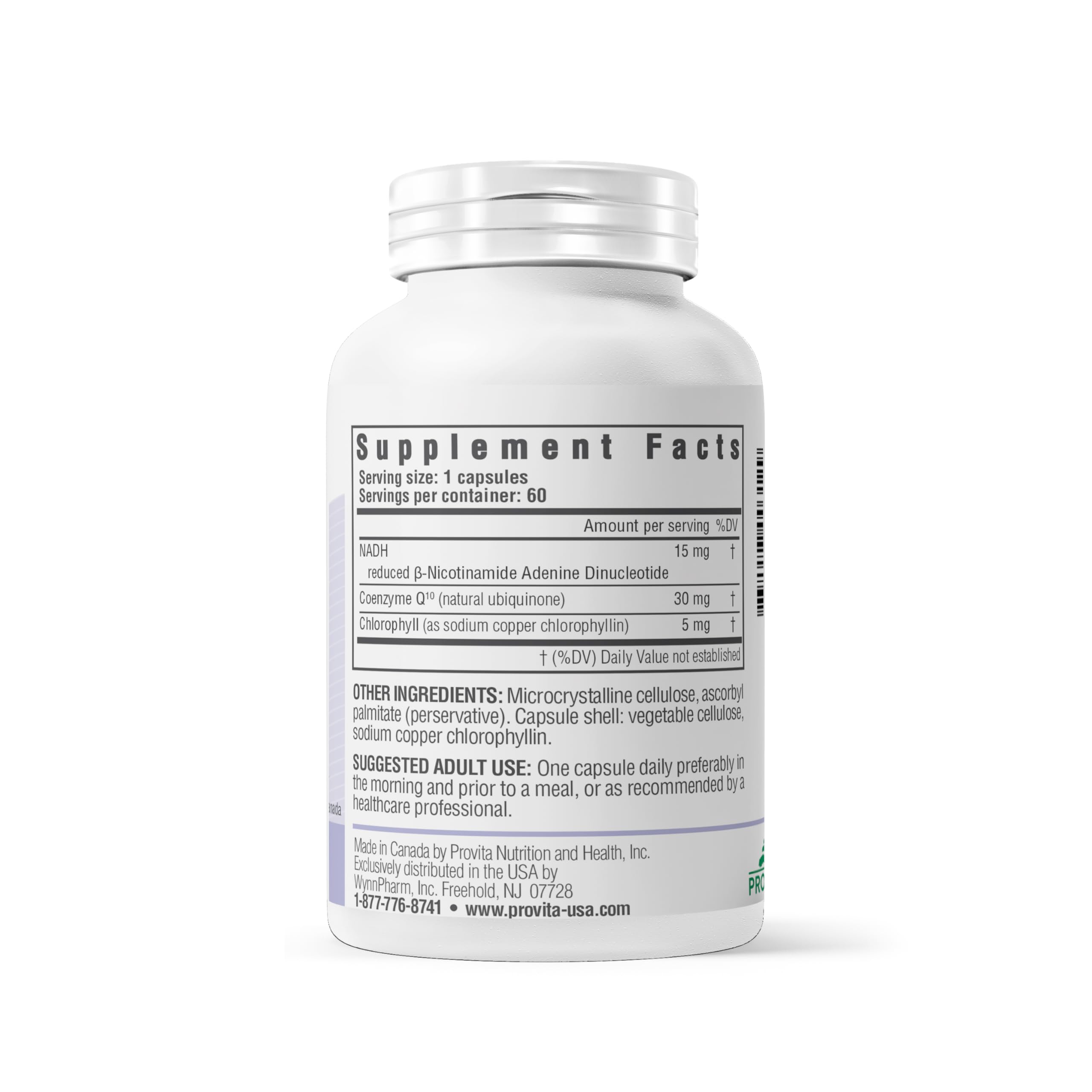 PROVITA NADH+ Forte | Cognitive Support Supplement with NADH, Coenzyme Q10 & Chlorophyll | Energy Support, Focus, Mental Clarity & Brain Health | Vegan Capsules | High Absorption Cellular Formula PROVITA Au supplements