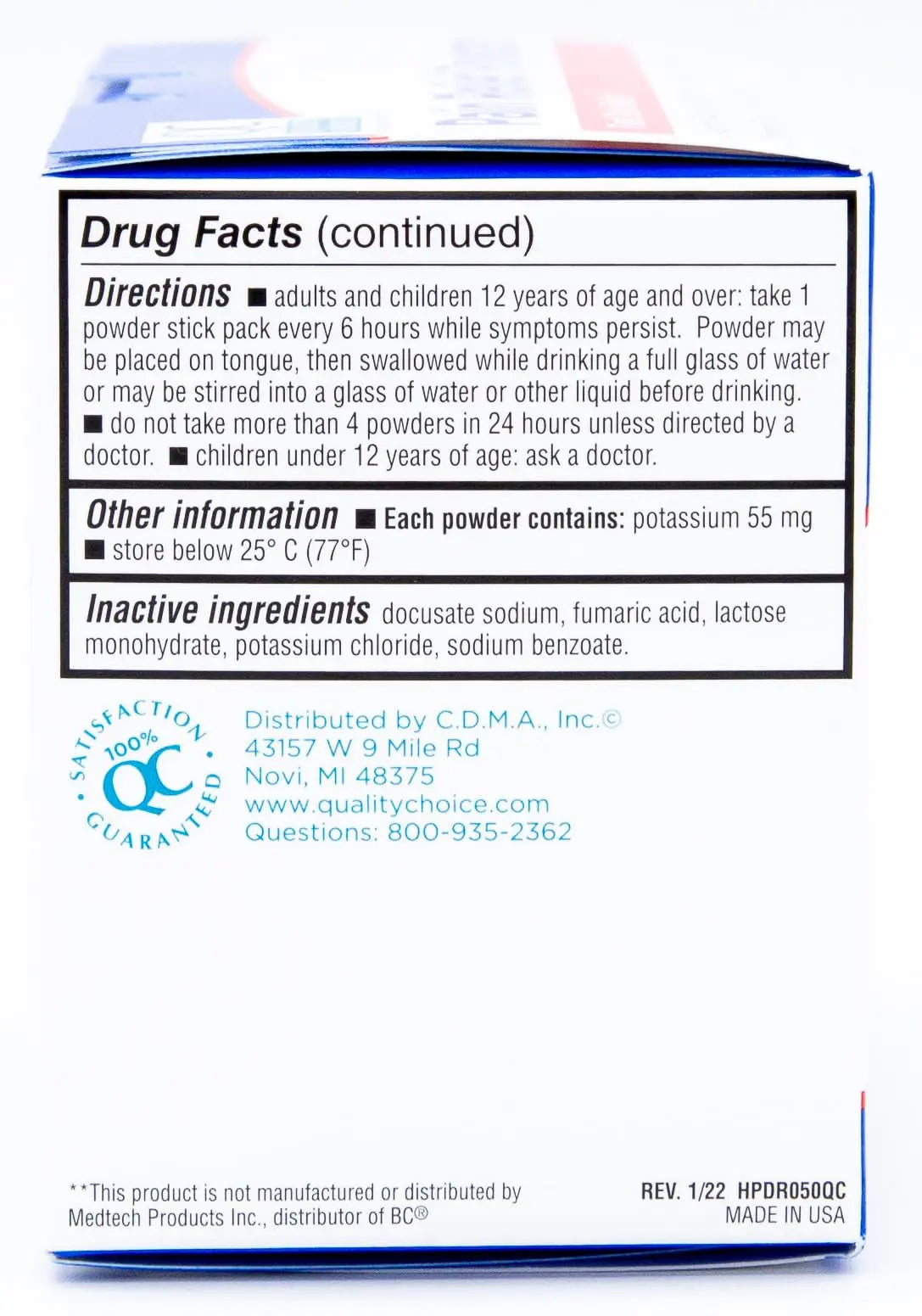 Quality Choice Fast Pain Relief Powder, Contains 50 Powder Packets for Rapid Pain Relief. Contains Aspirin & Caffiene Quality Choice Au supplements