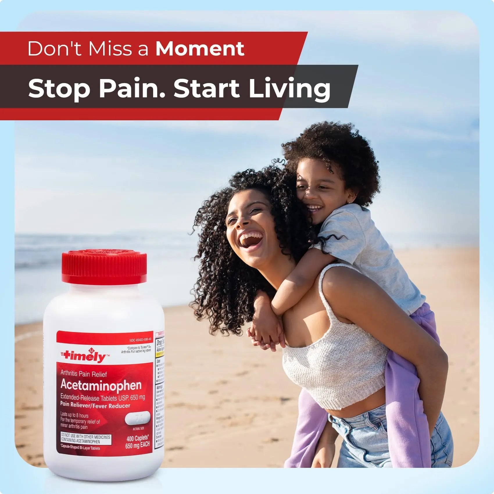 TIME-Cap Labs 400 Caplets Extended Release Acetaminophen 650mg - Pain Reliever & Fever Reducer for Adults, Helps with Headaches, Backaches, Muscle Pain, Toothaches, Arthritis & Menstrual Cramps TIME-CAP LABS, INC. Au supplements