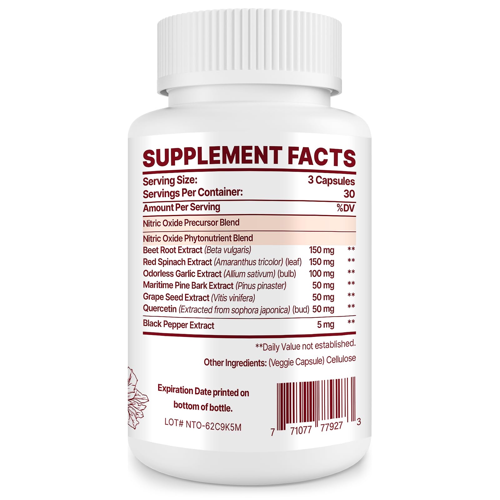 Zdoroviye Nitric Oxide Supplement for Men, 90 Capsules (2 Pack) Zdoroviye Au supplements