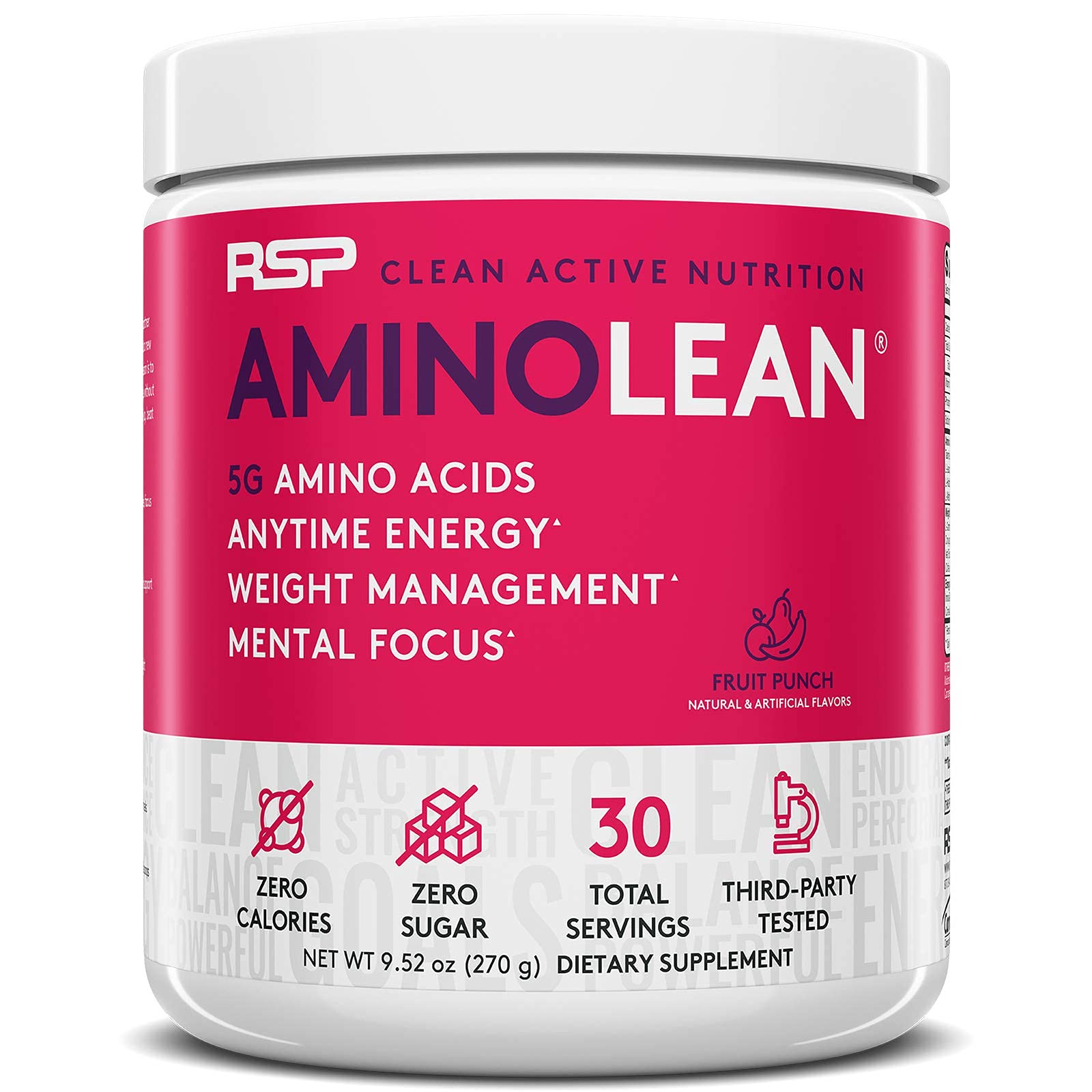RSP NUTRITION AminoLean Pre Workout Energy (Fruit Punch 30 Servings) with AminoLean RSP NUTRITION Au supplements