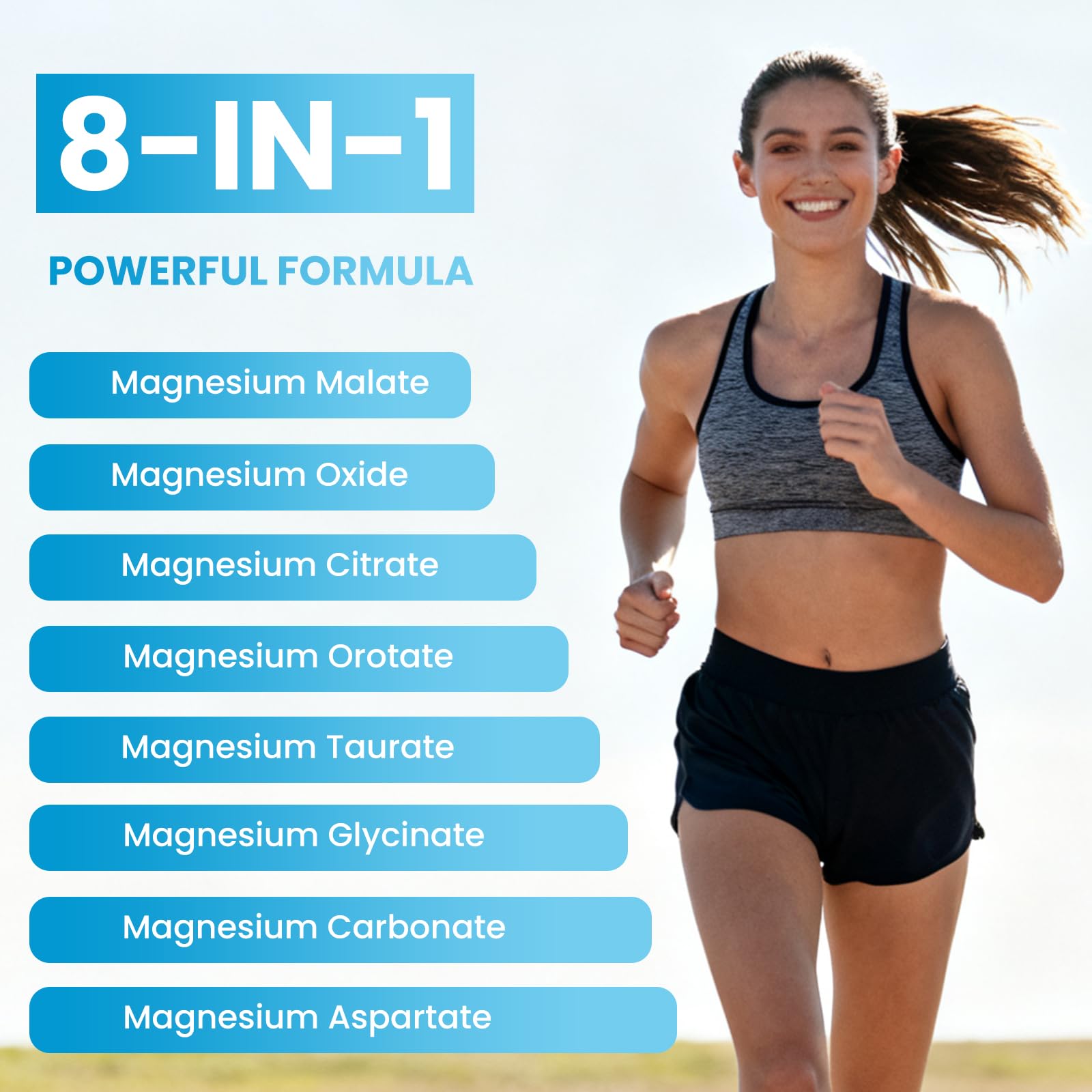Magnesium Complex Gummies 8 Elemental 1000mg - Magnesium Glycinate, Citrate, Malate, Taurate, Supports Bones, Muscle, Nerve Health, for Women & Men, Vegan Non-GMO, Raspberry Flavor, 60 Count YXSW Au supplements