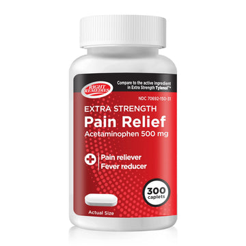 RIGHT REMEDIES Extra Strength Pain Relief, Acetaminophen 500 mg Caplets, Pain Reliever & Fever Reducer, Value Pack (300 Count), Compare to the Active Ingredient in Extra Strength Tylenol® RIGHT REMEDIES Au supplements