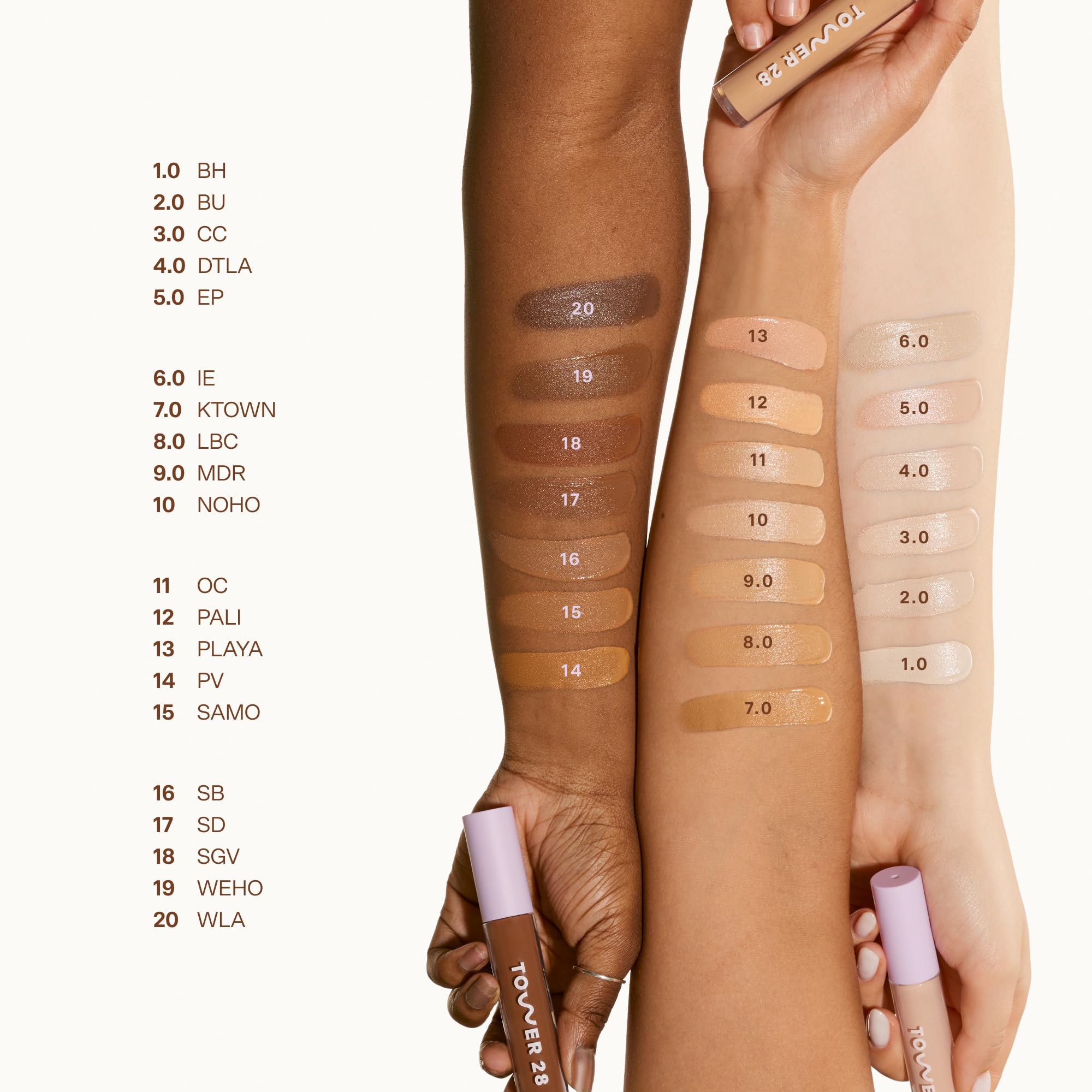 Tower 28 Swipe Serum Concealer - Hydrating Medium-Full Coverage Concealer + Under Eye Brightener - Skin Care Infused Makeup with Hyaluronic Acid + Soothing Centella - 1.0 Fair/Neutral (0.22 oz) Tower 28 Au supplements