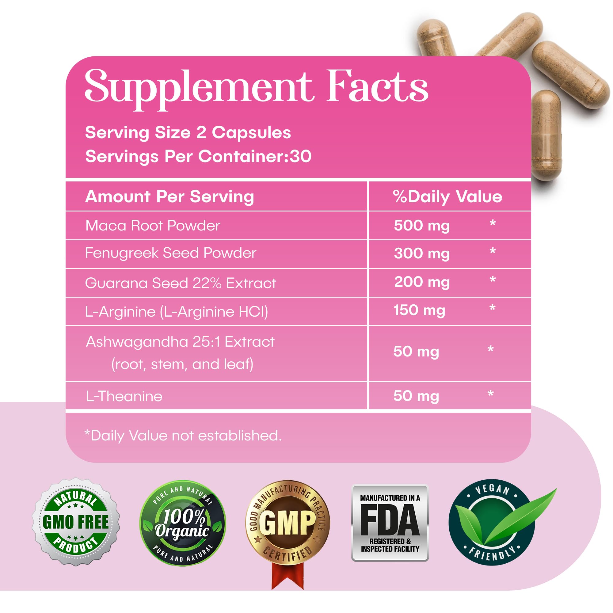Waòm Wellness Crave – Women’s Desire Booster with Maca, Ashwagandha & L-Theanine – Natural Energy, Mood & Hormone Balance Support – 60 Vegan Capsules Waòm Wellness Au supplements