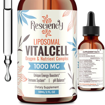 13-in-1 Liquid Oxygen Boost & Nutrient Supplement, Liposomal Optimized-Delivery Blend with Trace Minerals, Amino Acids, CoQ10, B Vitamins & Fulvic Acid, Daily Wellness Liquid Oxygen Drops, 2 fl oz Resciency Au supplements