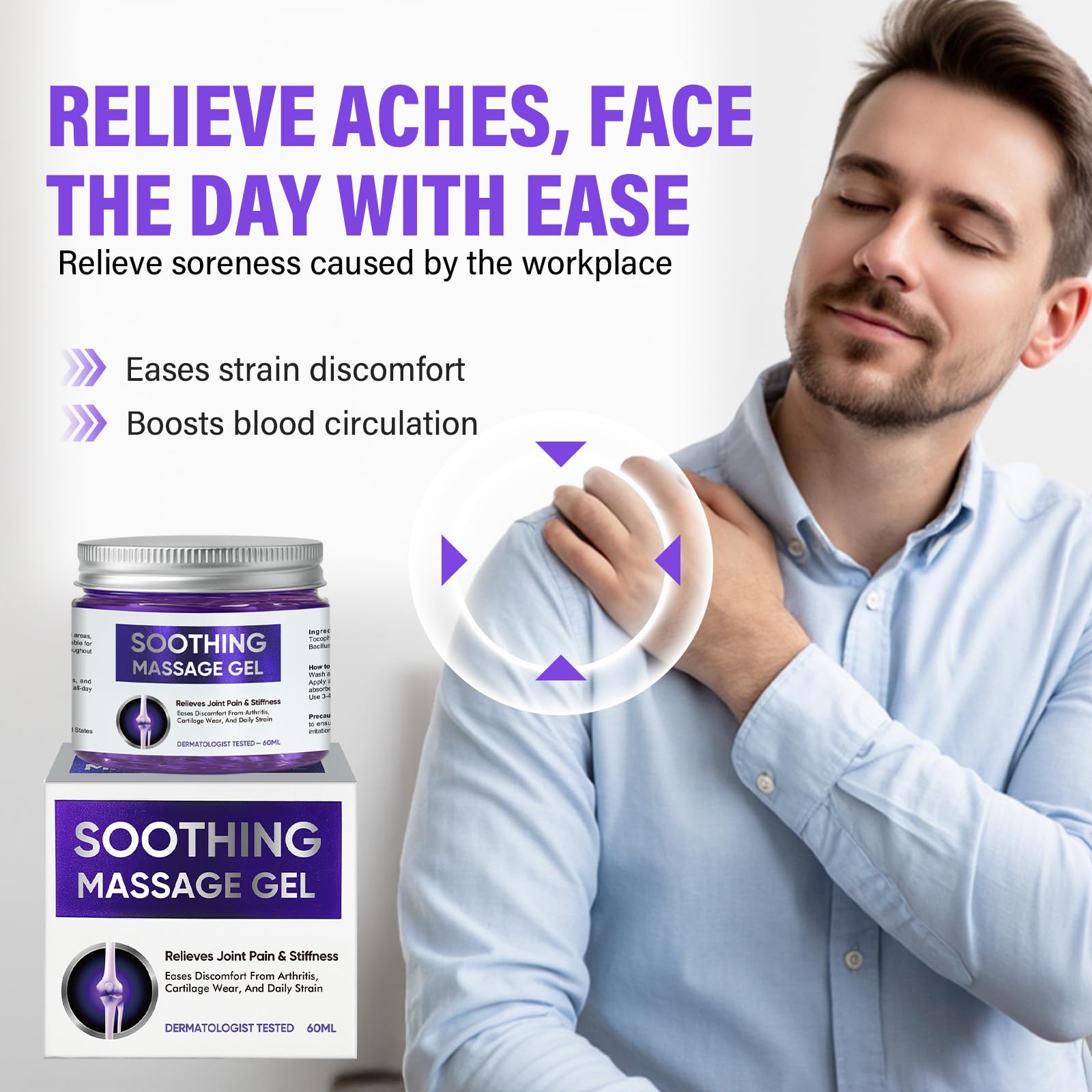 Joint Purple Gel, Fast-Absorbing Soothing Relief Massage Gel with Natural Extracts, Support Muscle, Joint, Shoulder, Knee, Back, Lumbar & Muscle Stiffness WKCWKC Au supplements