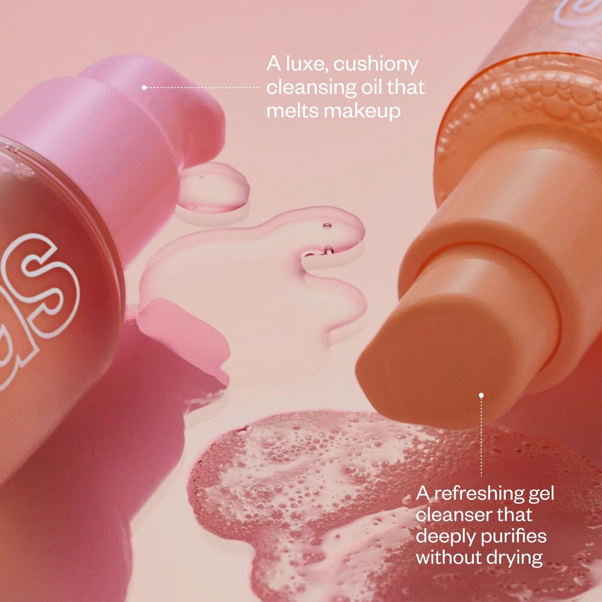 Kosas Mini Plump + Juicy Double Cleansing System — Botanical Oil Cleanser + Gel Cleanser Set, Soap & Sulfate Free, Hydrating Makeup Remover for All Skin Types Kosas Au supplements