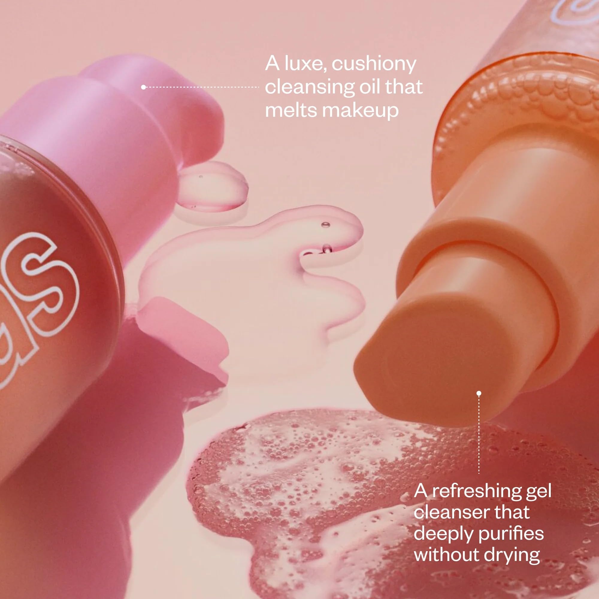 Kosas Mini Plump + Juicy Double Cleansing System — Botanical Oil Cleanser + Gel Cleanser Set, Soap & Sulfate Free, Hydrating Makeup Remover for All Skin Types Kosas Au supplements