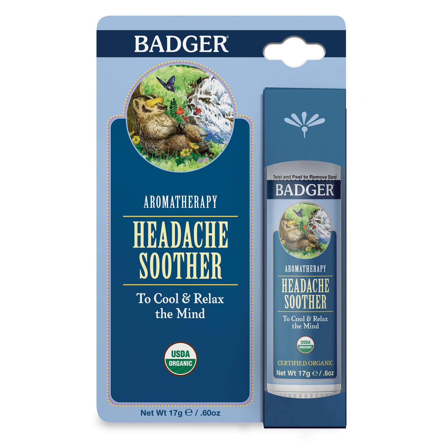 Badger Headache Soother - .6 oz Stick Badger Au supplements