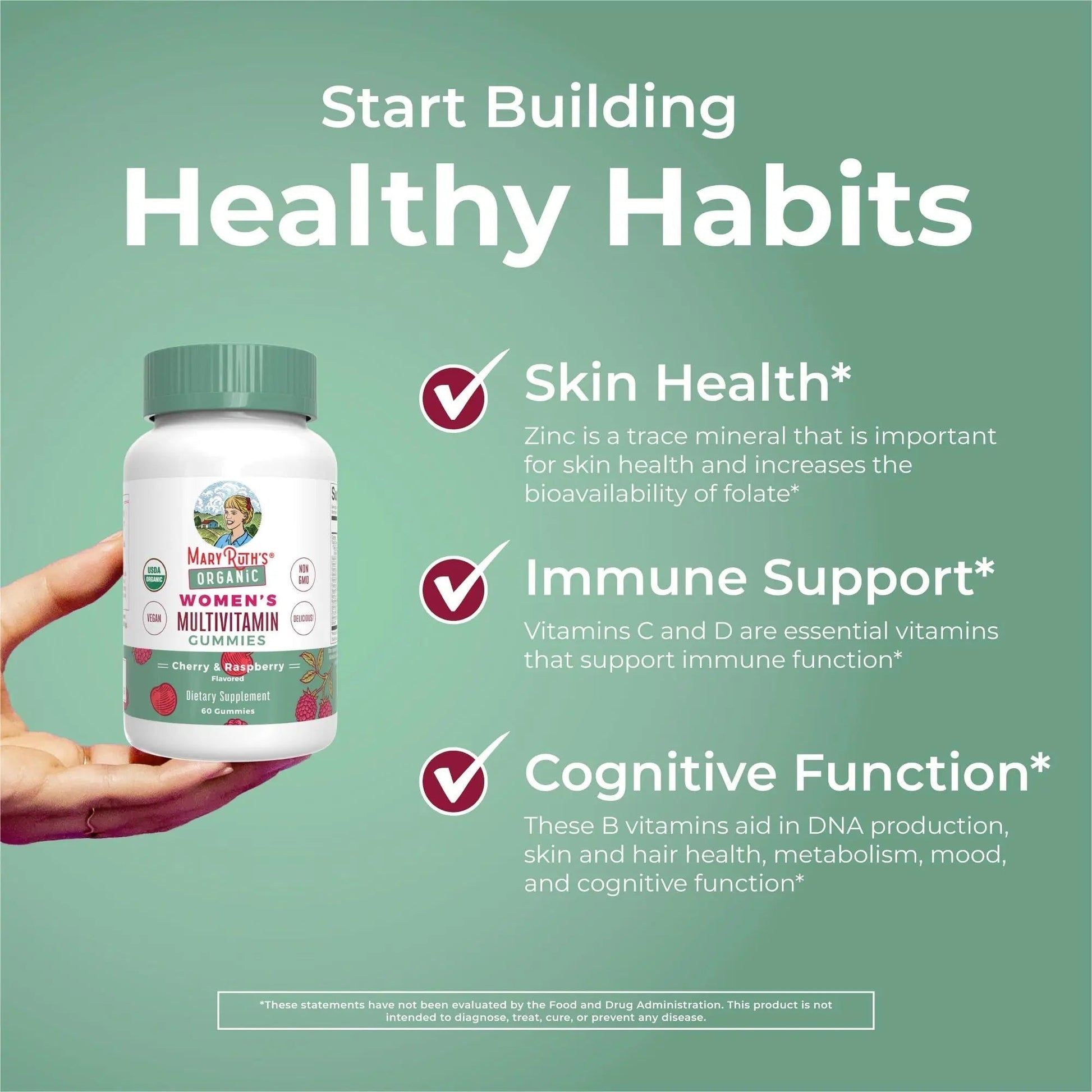 MaryRuth's Multivitamin Gummies for Women (Cherry & Raspberry) & Liquid Nighttime Multimineral (Pineapple) | Clean Label Project Verified MARYRUTH'S Au supplements