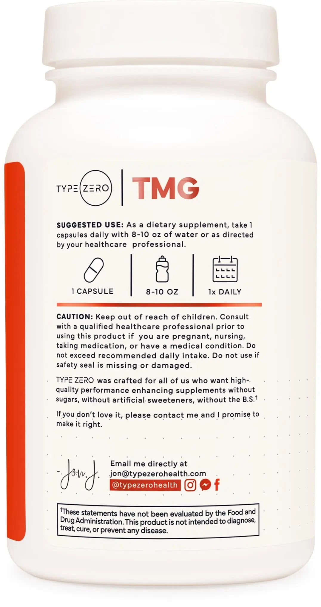 Type Zero Clean TMG Trimethylglycine Capsules (120 Servings) - Non GMO, Gluten Free Type Zero Au supplements