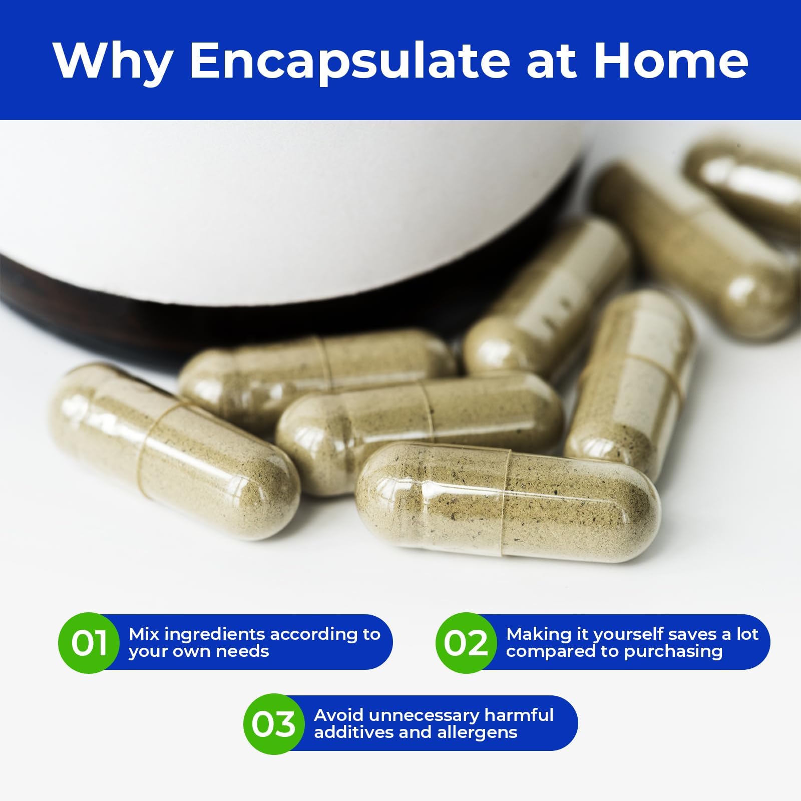 ATLEMISME Empty Vegan Capsules Size 0, 500-Count DIY Vegetable Capsules for Filling | Includes 2 Micro Lab Spoons ATLEMISME Au supplements