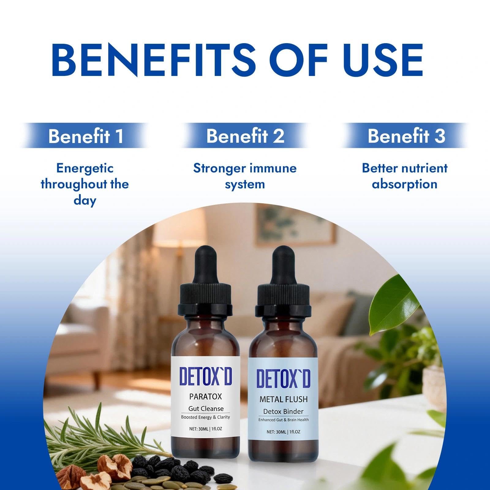 TakTuqa Detox’d Paratox Gut Cleanse & Detox - Herbal Liquid Drops with Black Walnut, Wormwood, Clove & Oregano for Digestive Balance, Energy Boost & Immune Support(1pc) TakTuqa Au supplements