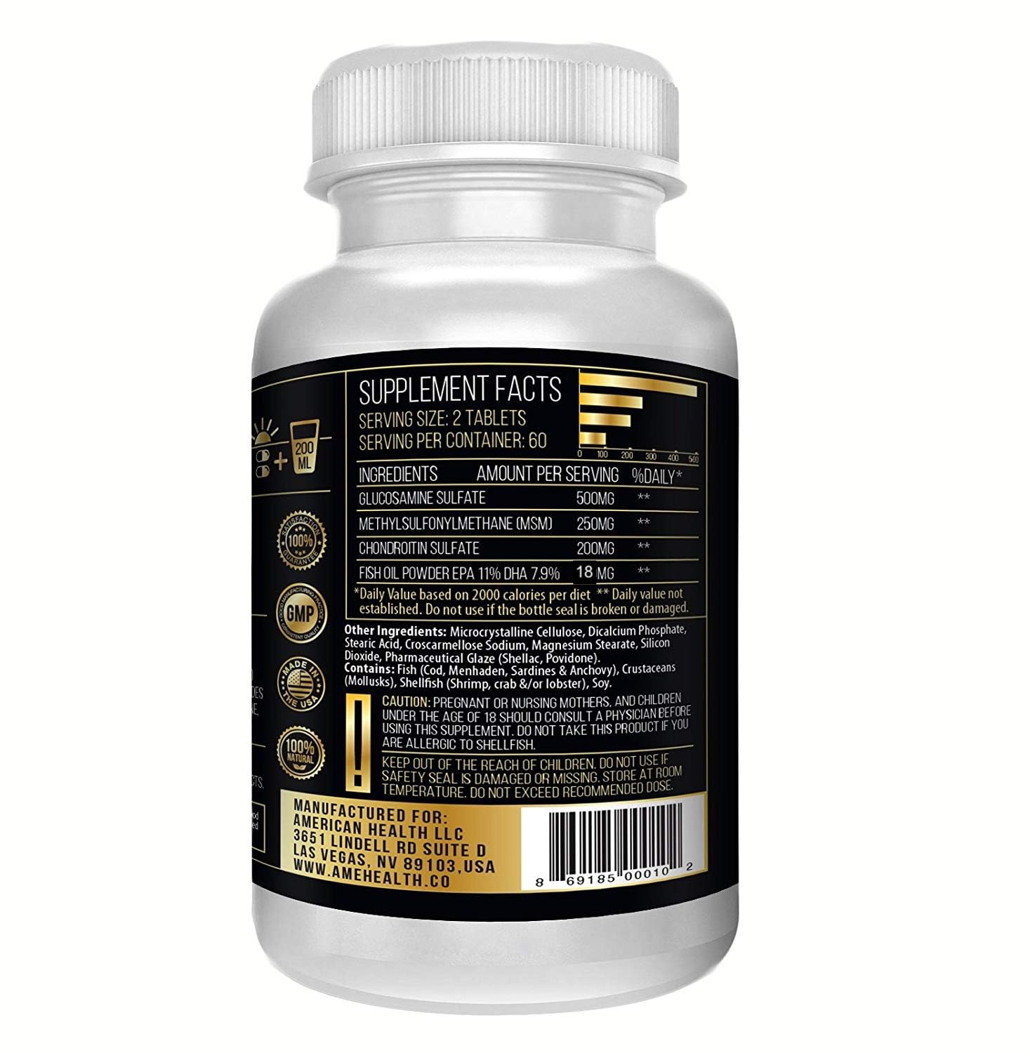 Actif Joint 4-in-1 Fast Relief Maximum Strength, Clinical Formula, 120ct, Made in USA ACTIF Au supplements