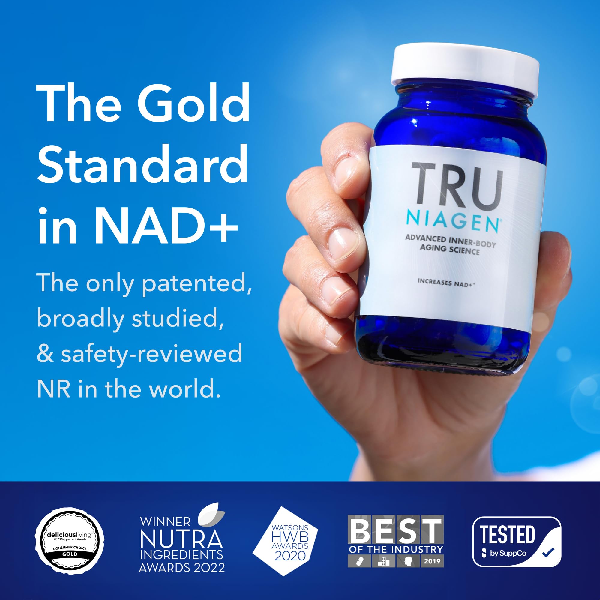 TRU NIAGEN Patented NAD Supplement for Brain Function, Anti Aging & Cell Regeneration, 300mg Niagen, 30 Servings | Supports Cellular Energy, Muscle | Nicotinamide Riboside (NR) Take 1 Daily | 1 Bottle TRU NIAGEN Au supplements