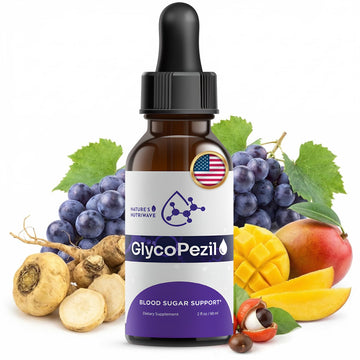 GlycoPezil – Daily Liquid Botanical Supplement with Chromium, Maca Root, Ginseng & Plant Extracts – Clean, Stimulant-Free Formula – GMP-Certifed, Non-GMO, Made in USA - 2 fl oz, 1 Month Supply Nature’s NutriWave Au supplements