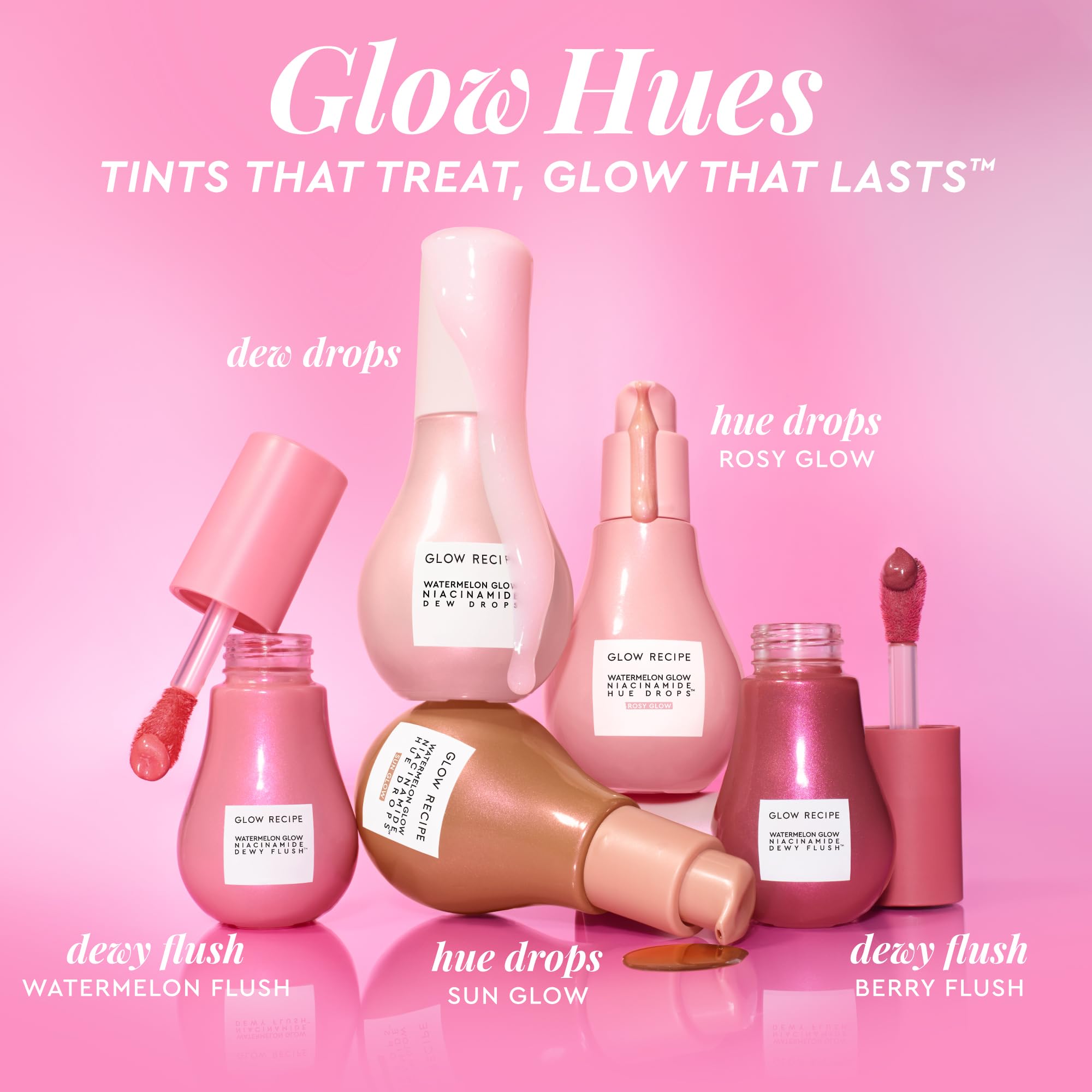Glow Recipe Niacinamide Dewy Flush Tinted Liquid Blush Serum - Glowy Blush for Cheeks to Smooth, Hydrate & Brighten - Liquid Korean Makeup with Buildable Soft Pink Tint - Watermelon Flush (0.4 oz) Glow Recipe Au supplements