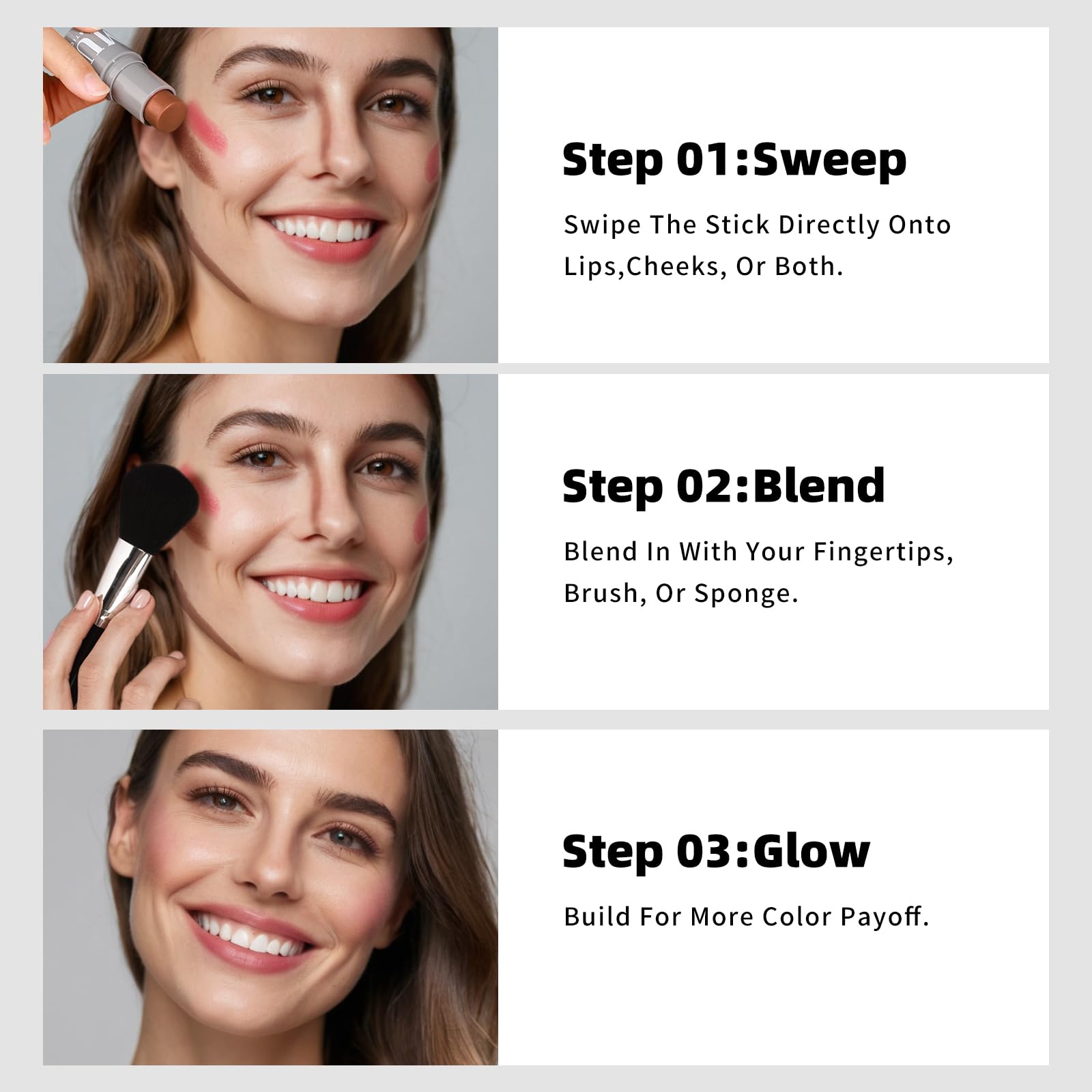 KIMUSE Cream Contour Stick Duo, Cream Blush Stick, Bronzer Shaping Stick, Creamy, Highly Pigmented, Long Lasting, Vegan Face Make Up Sticks KIMUSE Au supplements