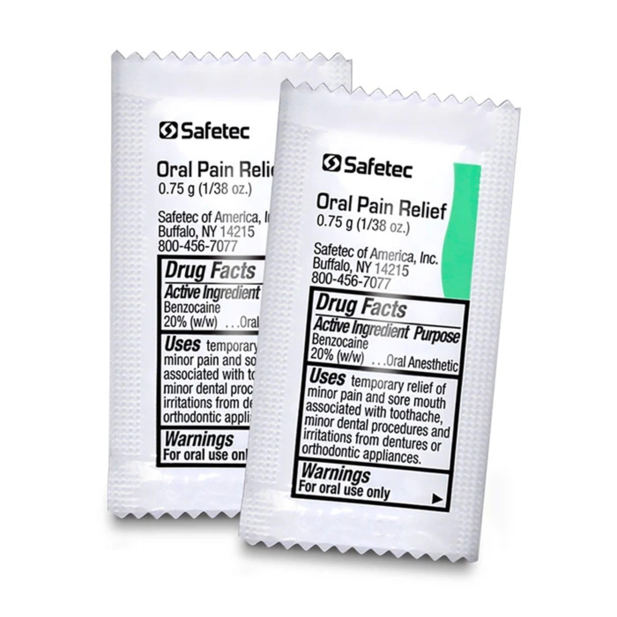 Safetec Oral Pain Relief, .75 g Packets, Box of 144 Safetec Au supplements