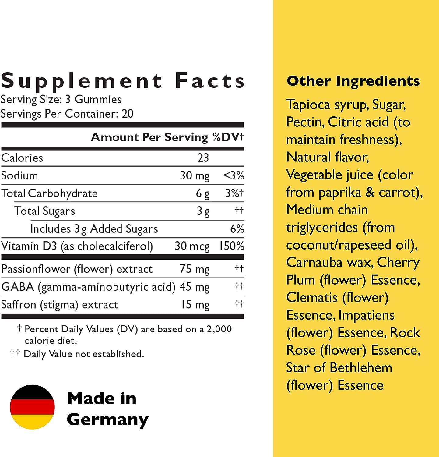 RESCUE Bach Plus Mood & Stress Support Gummies, Daytime Dietary Supplement with Passionflower, GABA, Saffron & Vitamin D, Natural Orange Flavor, Vegan & Gluten-Free, 3 Pack, 180 Count Total RESCUE Au supplements