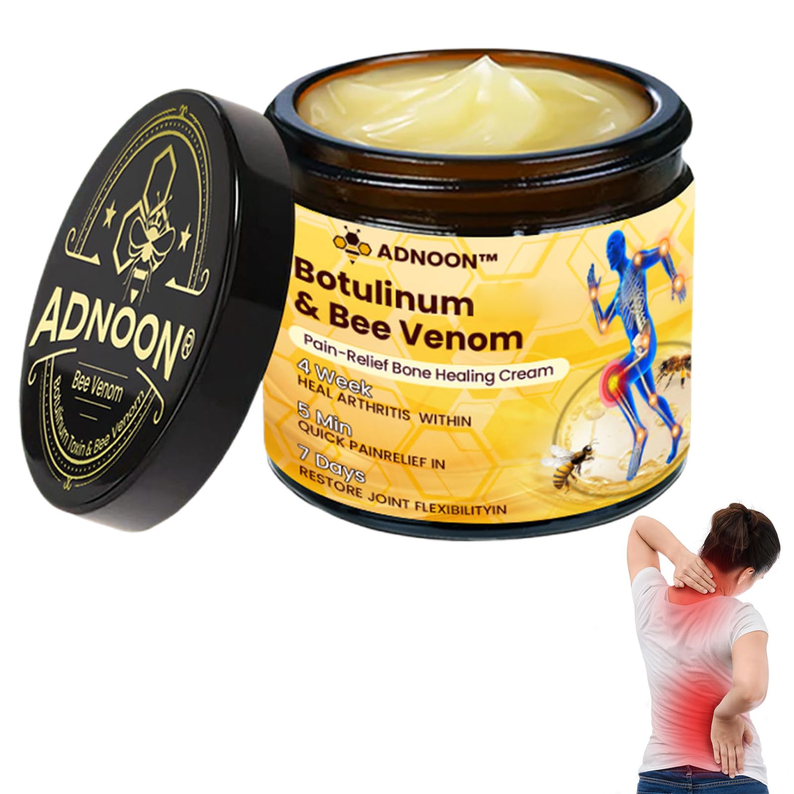 Luhaka Botulinum Toxin & Bee Venom Pain-Relief Bone Healing Cream,Bee Venom Cream,Effectively improve joint mobility (1PC) Luhaka Au supplements