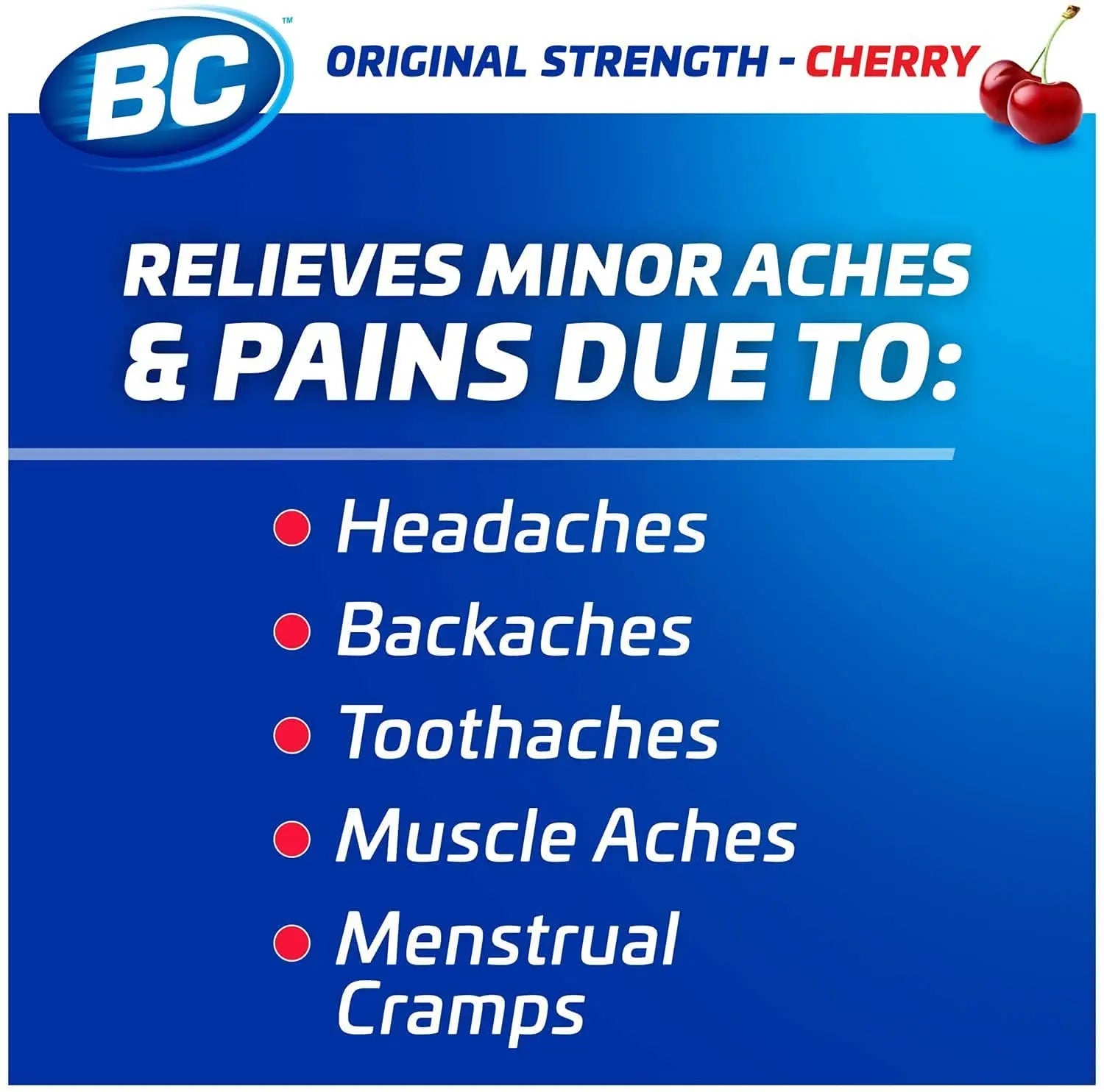 BC Powder Pain Reliever, Cherry Flavor Aspirin Dissolve Packs, 24 Count Powder Packets (6 Pack) BC Au supplements