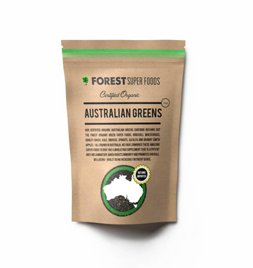 Certified Organic Australian Greens Whole Food Blend | 7 Incredible Whole Foods | No fillers or additives Forest Super Foods Au supplements