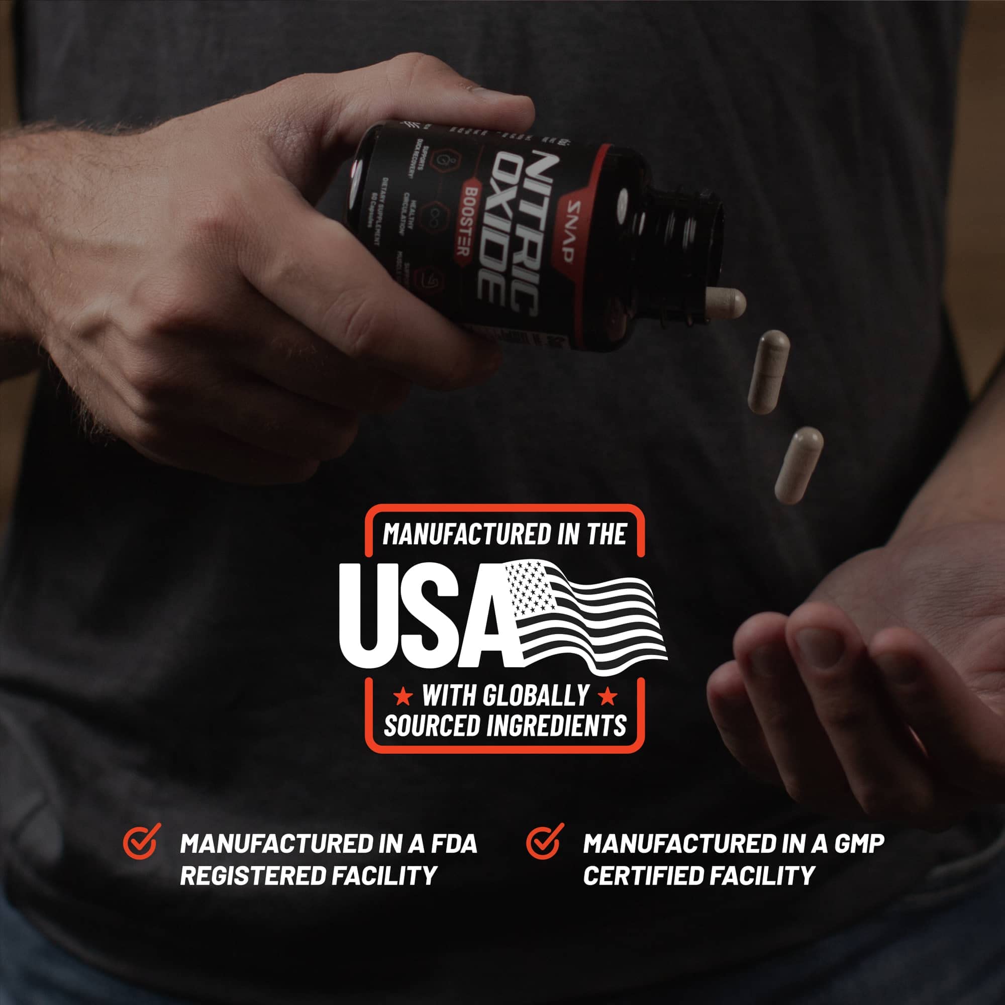 Snap Supplements Nitric Oxide Booster, Nitric Oxide Supplement for Blood Circulation Snap Supplements Au supplements
