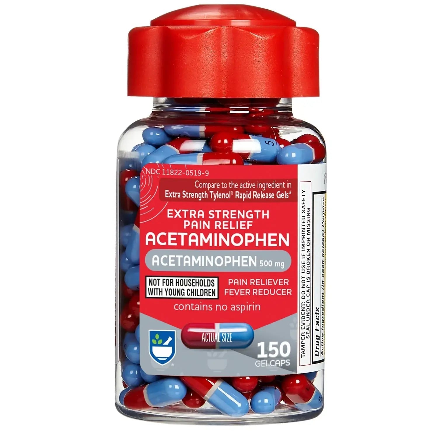 Rite Aid Extra Strength 500mg Acetaminophen Rapid Release Gelcaps - 150 Count | Joint, Muscle, Arthritis, Back Pain Relief Rite Aid Au supplements