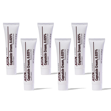Rugby Capsaicin 0.025% Cream for Penetrating Pain Relief - 2.1 Oz (60g) (6 Pack) RUGBY LABORATORIES Au supplements
