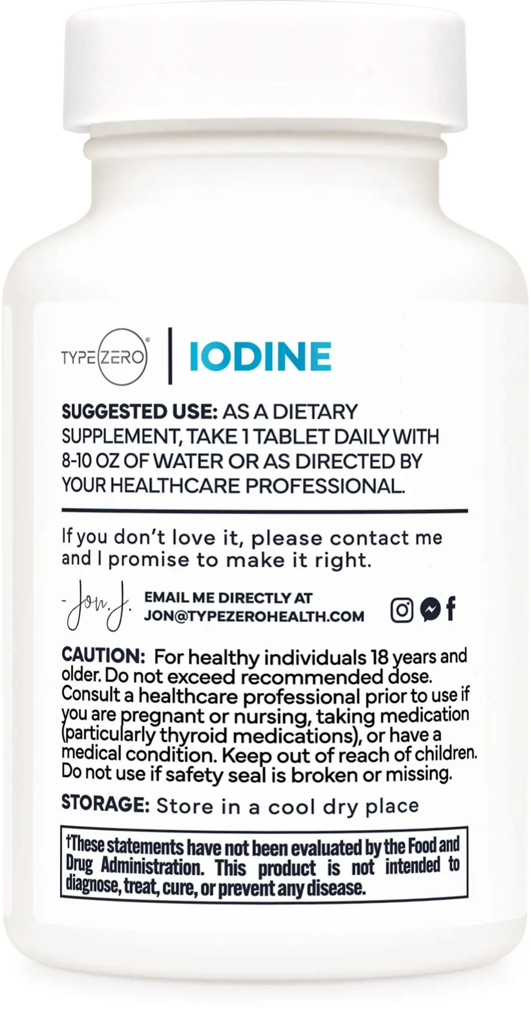 Type Zero Clean Iodine Tablets (60 Servings, 325 MCG Per Serving) - from Sea Kelp, Non-GMO, Gluten Free Type Zero Au supplements