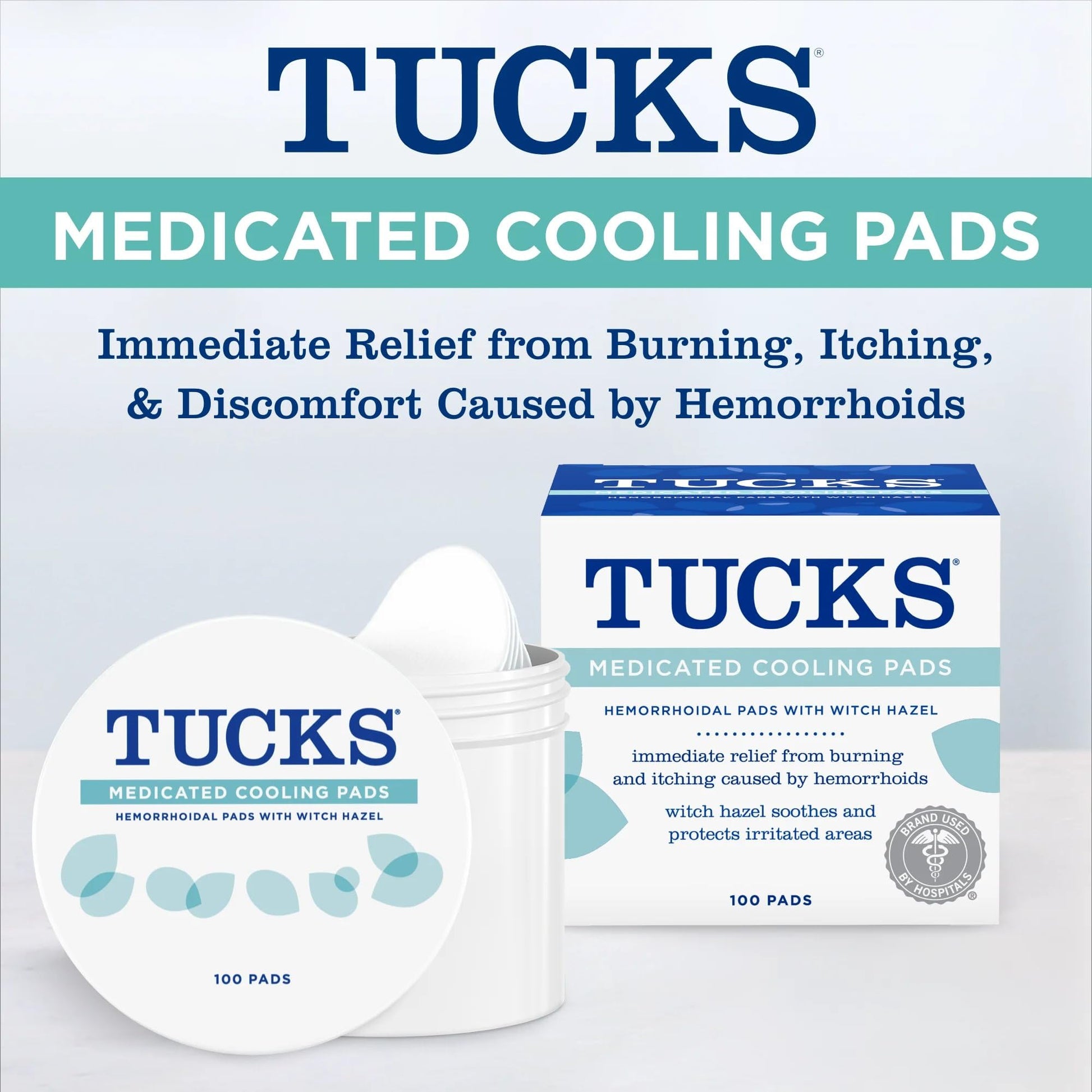 TUCKS Medicated Cooling Pads, 200 Count - Witch Hazel Pads for Sensitive Areas, Cleanse and Protect from Irritation TUCKS Au supplements