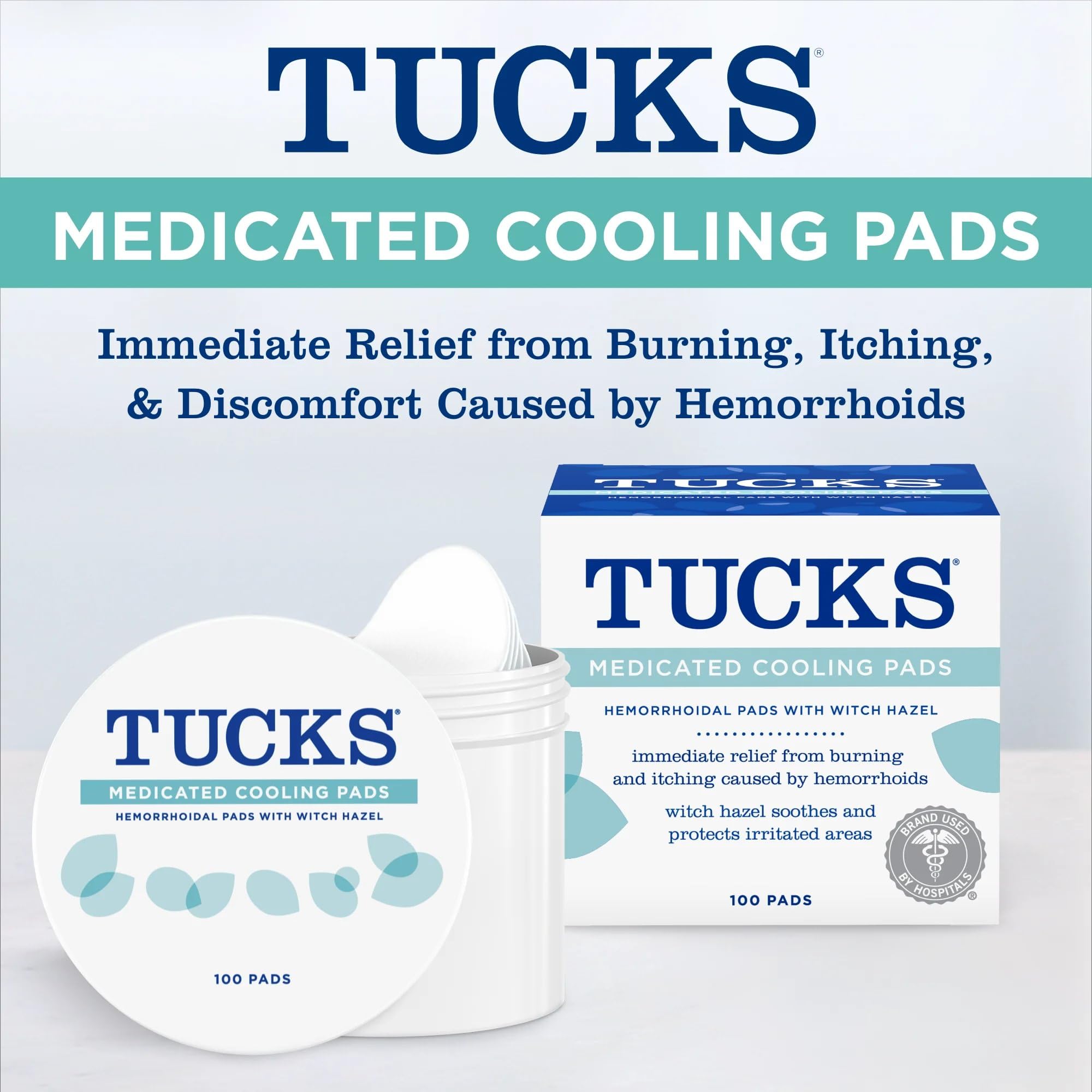 TUCKS Medicated Cooling Pads, 200 Count - Witch Hazel Pads for Sensitive Areas, Cleanse and Protect from Irritation TUCKS Au supplements