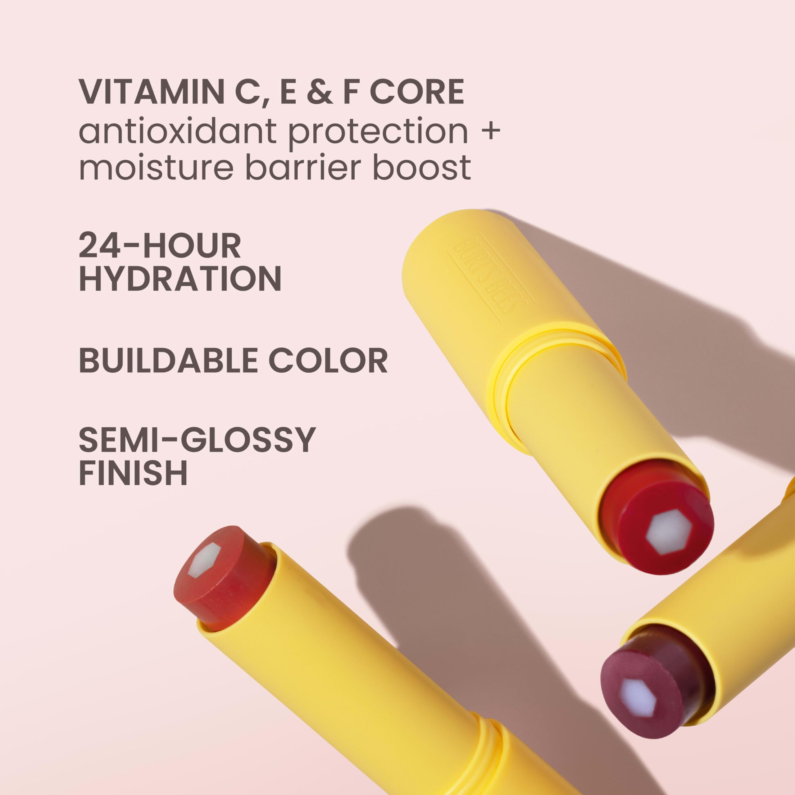Burt’s Bees Tinted Boosted Balm, Misty Mauve, Hydrating Tinted Lip Balm with Vitamin C, E, and F Core, 24 Hour Lip Moisturizer with Responsibly Sourced Beeswax, 100% Natural Origin, 1 Count, 0.16oz Burt's Bees Au supplements