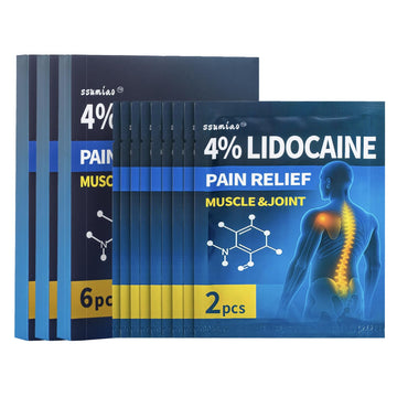 18 pcs Lidocaine Pain Relief Patches 4% - Long-Lasting Hydrogel Pain Patch with Lavender Scent | Flexible & Discreet for Back, Neck, Arthritis, Muscle & Joint Discomfort | (3 Packs) ssumiao Au supplements